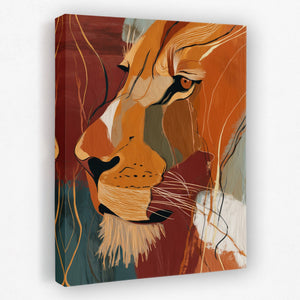 Amber Lion Ascending - Luxury Wall Art