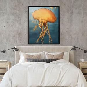 Amber Sky Jellyfish - Luxury Wall Art