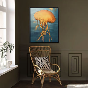 Amber Sky Jellyfish - Luxury Wall Art