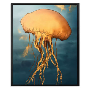 Amber Sky Jellyfish - Luxury Wall Art