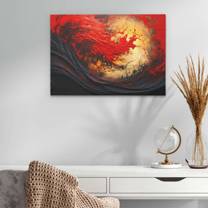 Amber Sunset - Red Canvas Wall Art