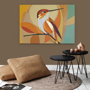 Amber Wing Perch - Luxury Wall Art