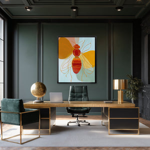 Amber Winged Harvester - Luxury Wall Art