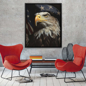 American Patriot - Wall Art in Black Frame