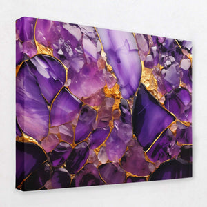 Amethyst Veins - Amethyst Canvas Wall Art