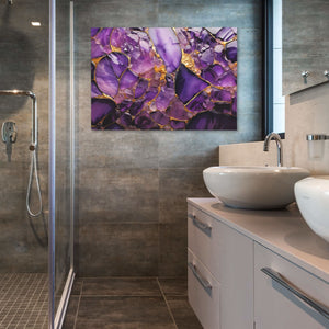 Amethyst Veins - Amethyst Art for Bathroom