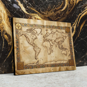Ancient Globe Illuminated — Ancient Globe Illuminated Against Wall4x5 3 4