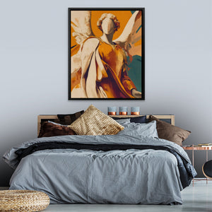 Angel's Golden Ascension - Luxury Wall Art