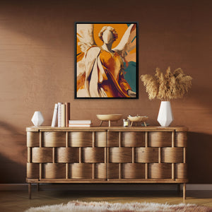 Angel's Golden Ascension - Luxury Wall Art