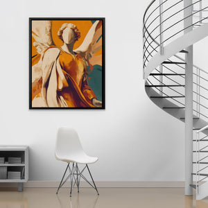 Angel's Golden Ascension - Luxury Wall Art