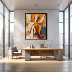 Angel's Golden Ascension - Luxury Wall Art