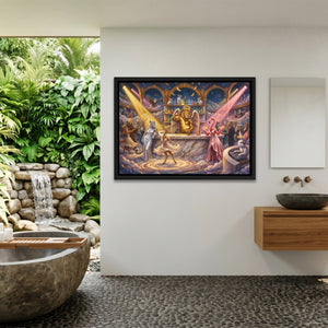 Angels Night Club canvas wall art, room view