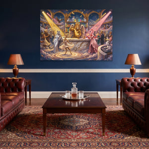 Angels Night Club canvas wall art, room view