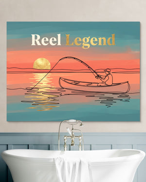 Angler Golden Sunset - Luxury Wall Art