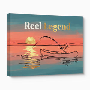 Angler Golden Sunset - Luxury Wall Art