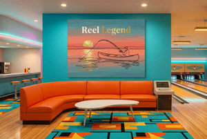Angler Golden Sunset - Luxury Wall Art