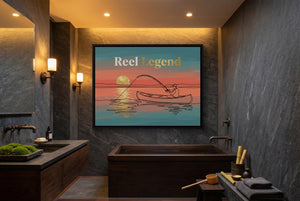Angler Golden Sunset - Luxury Wall Art