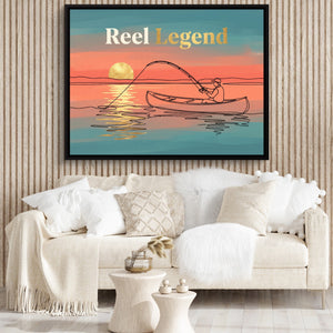 Angler Golden Sunset - Luxury Wall Art