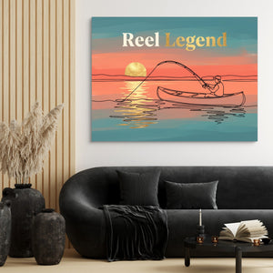 Angler Golden Sunset - Luxury Wall Art