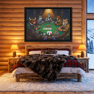 Animal Poker Night — Animal Poker Night Cozy Cabin Land 8