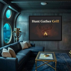 Antlers Campfire Glow โ antlers campfire glow sq submarine wall 1land framed black