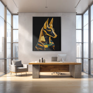 Anubis Golden Depths - Luxury Wall Art