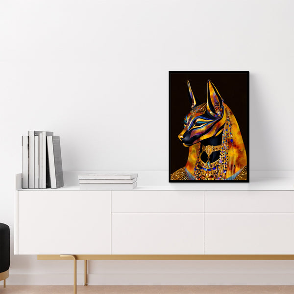 Anubis Golden Throne in a room