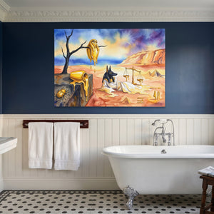 Anubis Melting Desert - Luxury Wall Art