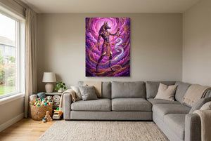 Anubis's Violet Balance โ anubis's violet balance living room with sectional sofa 1port flush print