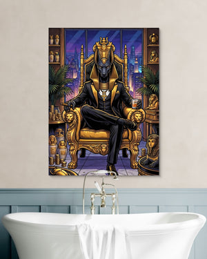 Anubis Throne Gold โ anubis throne gold psd white wall green bath 1port flush print