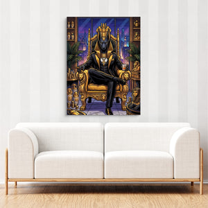 Anubis Throne Gold โ anubis throne gold sq cute couch cbrown couch 1port flush print