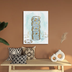 Aqua Wager — aqua wager sq bench wall 1port flush print