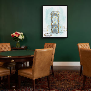 Aqua Wager — aqua wager sq poker gathering 1port framed black