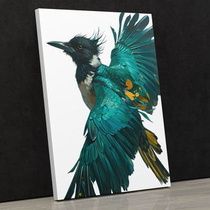 Aquamarine Hunter - Green Canvas Wall Art
