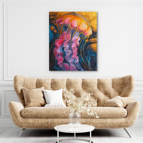 Aquatic Artistry in a room
