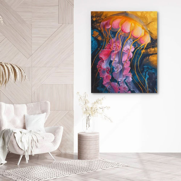 Aquatic Artistry in a room
