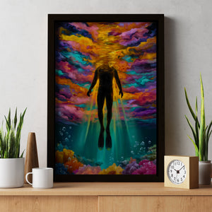 Aquatic Golden Ascension - Luxury Wall Art
