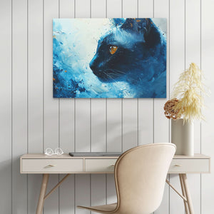 Arctic Cat - Cat Wall Art in Black Frame