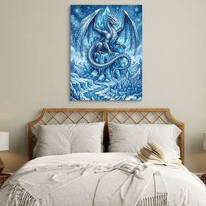 Arctic Dragon โ arctic dragon sq white bedroom 1port flush print