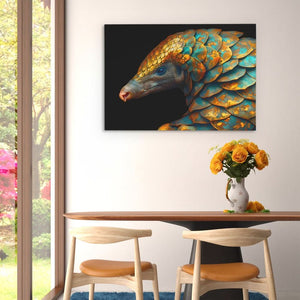 Armored Armadillo - Gold Wall Art