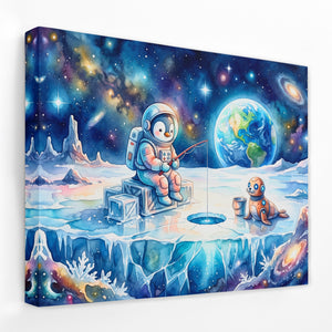 Astronaut Cosmic Fishing โ Astronaut Cosmic Fishing Landscape Side View Mirror Wrap 137