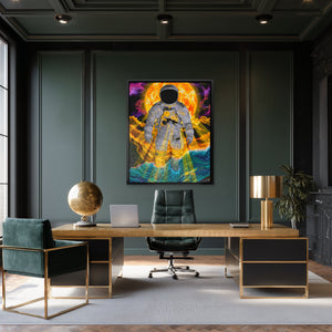 Astronaut's Solar Drift - Luxury Wall Art