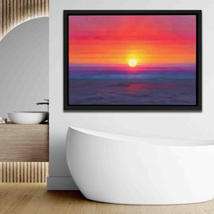 Aurora Sunset - Abstract Wall Art in Black Frame