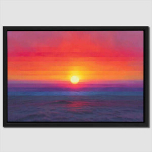Aurora Sunset - Colorful Ocean Canvas Print