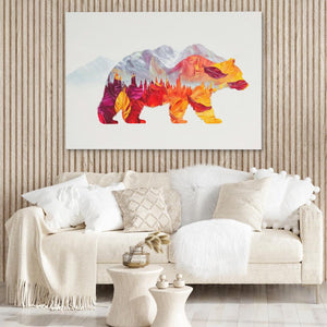 Autumn Trail Bear - Luxury Wall Art