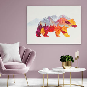 Autumn Trail Bear - Luxury Wall Art