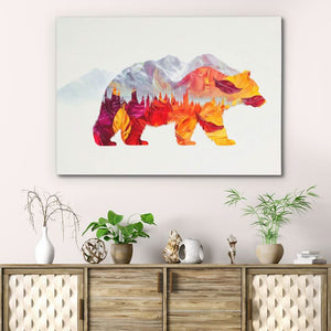 Autumn Trail Bear - Luxury Wall Art