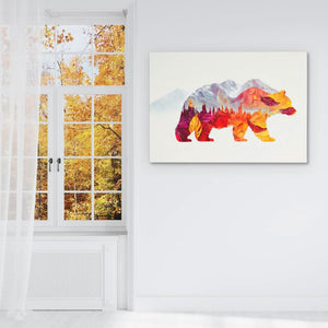 Autumn Trail Bear - Luxury Wall Art