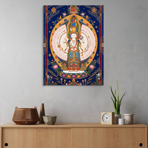 Avalokiteshvara Golden Radiance โ avalokiteshvara golden radiance sq land cactus wall 1port flush print