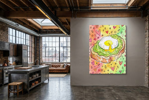 Avocado Toast Hearts - Luxury Wall Art